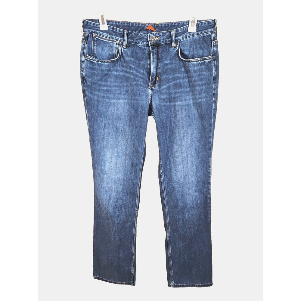 Tommy Bahama Men's Authentic Cotton/Tencel Stretch Blue Jeans 38X34 (meas 37X32)
